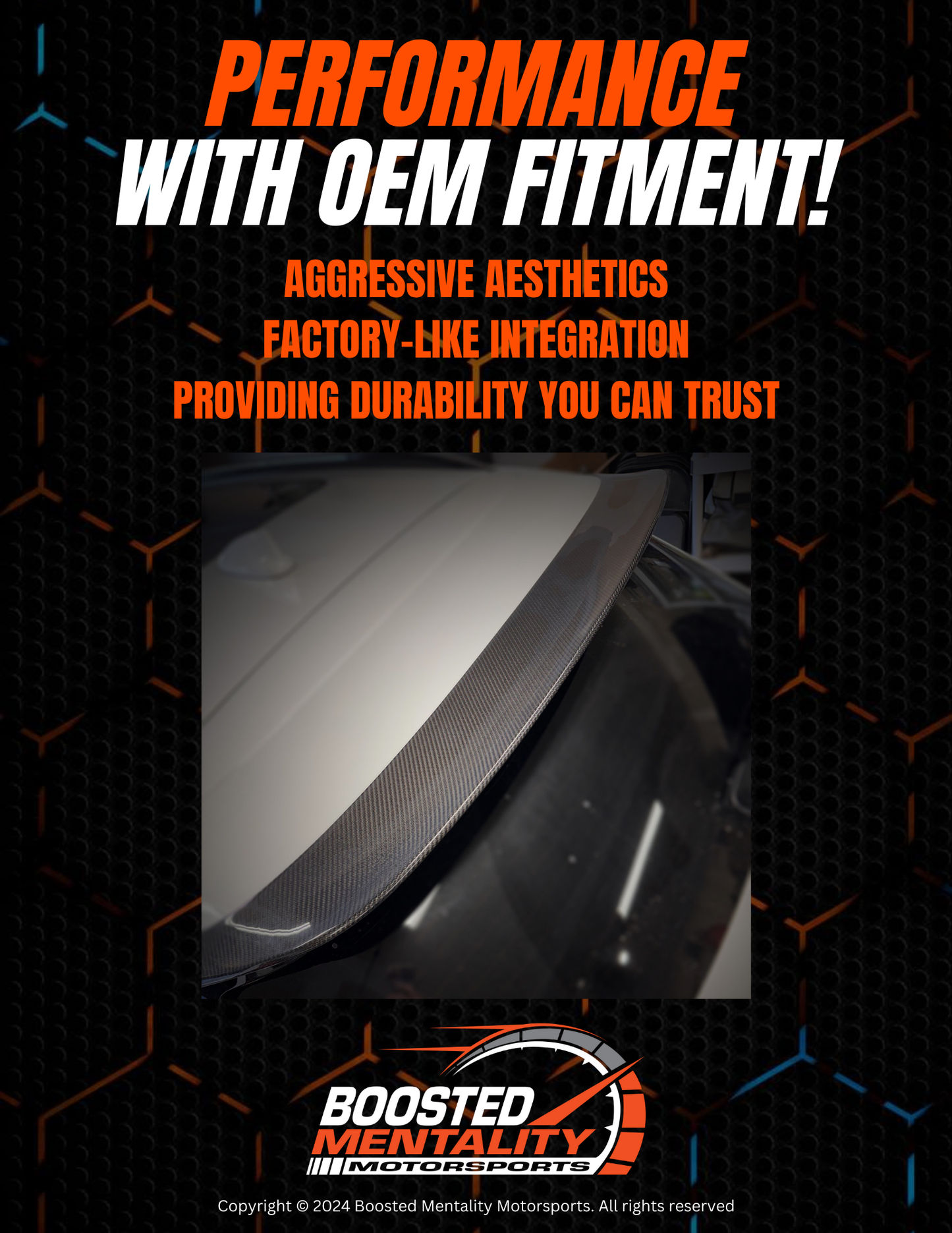 Carbon Fiber Rear Spoiler | 2022-2024 GV70 | Boosted Mentality Motorsports